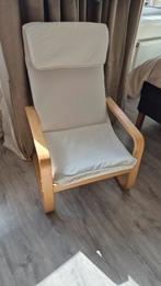 Ikea Poang Relaxstoel + Extra Poang Kussen, Ophalen, Hout, Gebruikt, 50 tot 75 cm