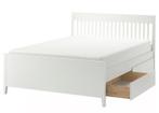IKEA IDANÄS Bed 140x200 met opberglades, Huis en Inrichting, Slaapkamer | Bedden, Ophalen, Gebruikt, Wit, Tweepersoons