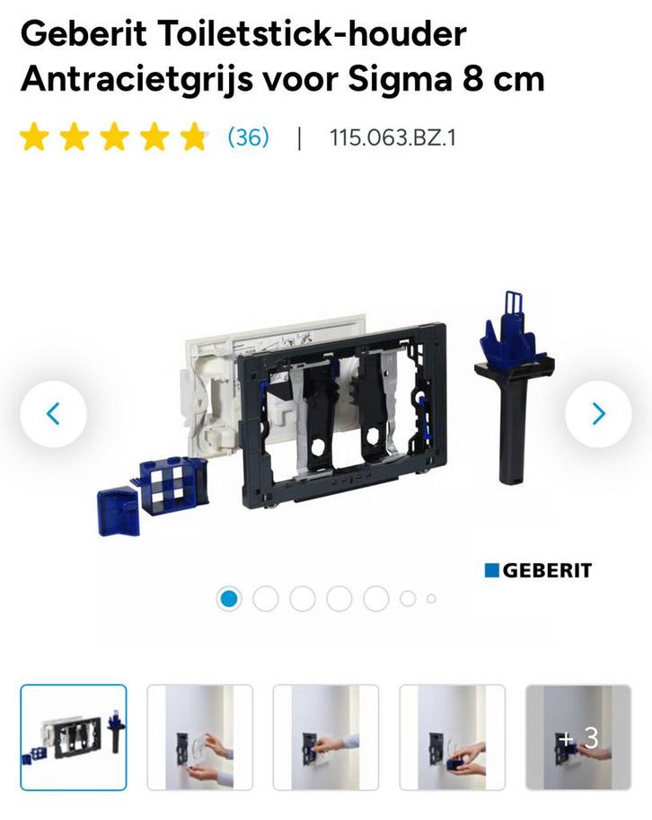 Geberit ondiep DuoFresh Stick Houder sigma 8cm - Nieuw!, Doe-het-zelf en Verbouw, Sanitair, Nieuw, Toilet, Ophalen of Verzenden