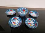 Set japanse Arita porselein, blauw met kersen, Antiek en Kunst, Antiek | Servies los, Ophalen of Verzenden
