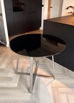 Eettafel rond glas 90cm, Huis en Inrichting, Tafels | Eettafels, Ophalen, Gebruikt, 50 tot 100 cm, Rond