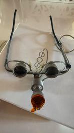 ExamVision Loepbril met led set + Univet EOS HP LED Set, Ophalen of Verzenden, Gebruikt, Minder dan 400x, Onderdelen of Toebehoren