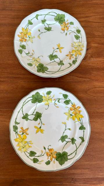 2 Villeroy & Boch Geranium Malva dinerborden beschikbaar voor biedingen