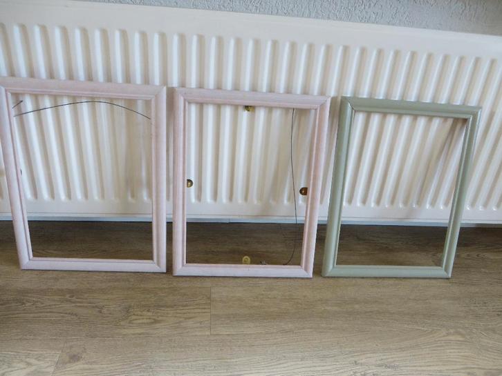 Schilderijlijst hout 2 x 45 x 35 cm / 1 x 45 x 55 cm, Hobby en Vrije tijd, Schilderen, Zo goed als nieuw, Overige typen, Ophalen