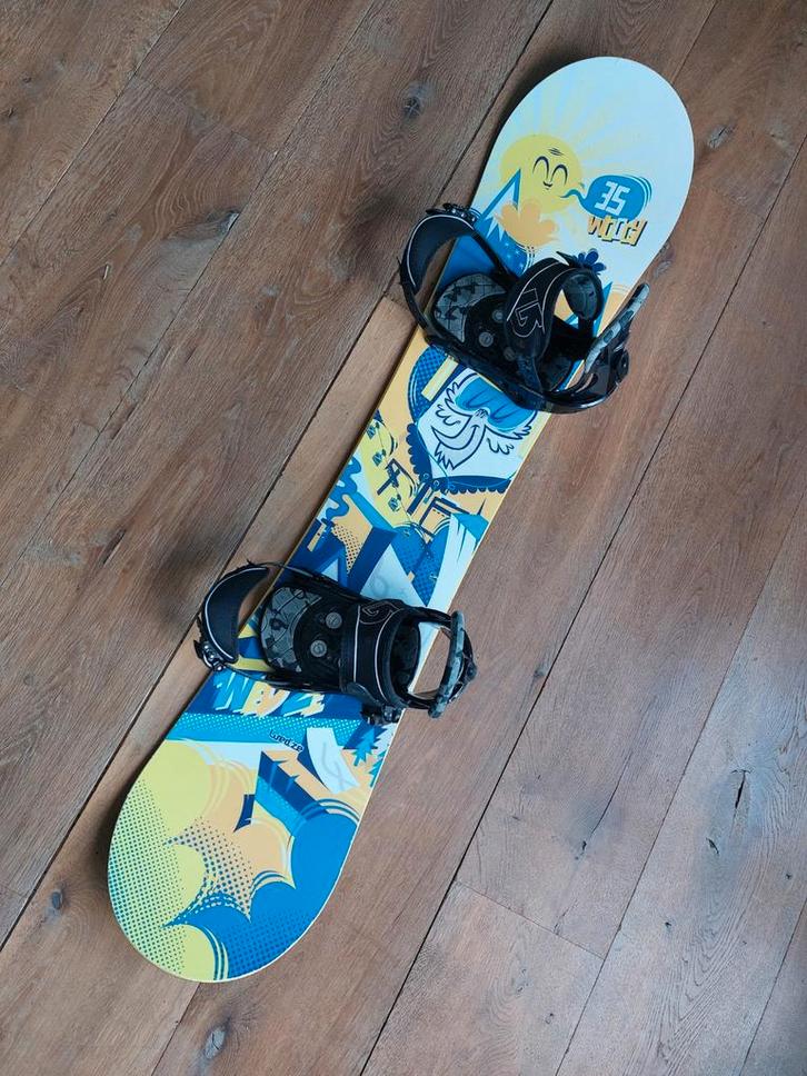 Wedze Woogy 35 Snowboard met Burton Bindingen (maat S), Sport en Fitness, Snowboarden, Gebruikt, Board, Ophalen of Verzenden