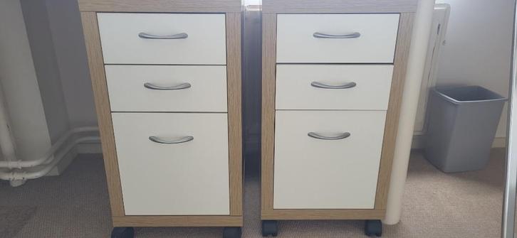 3 rol-ladenkastjes, Huis en Inrichting, Kasten | Computermeubels, Zo goed als nieuw, Minder dan 70 cm, 40 tot 80 cm, Ophalen