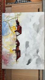 Olieverf schilderij van Gepko Roggeveen 1989. Onbeschadigd, Antiek en Kunst, Ophalen