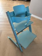 Stokke Tripp Trapp stoel blauw met Babyset, Ophalen, Gebruikt, Meegroeistoel, Stoelverkleiner