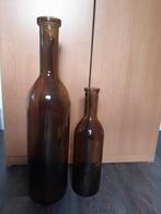 Twee decoratieve bruine flessen, Antiek en Kunst, Ophalen