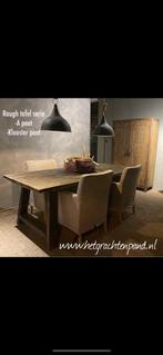 Rough tafel A poot maat 220 het Grachtenpand eettafel recht, Ophalen of Verzenden, Zo goed als nieuw, 75 cm of meer, Rechthoekig