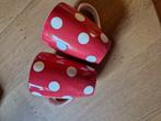 GROTE V&D BEKERS ❤️ ROOD MET WITTE STIPPEN POLKADOT 2X, Ophalen of Verzenden, Overige stijlen