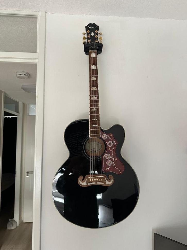 Epiphone J200-EC incl Koffer, Muziek en Instrumenten, Snaarinstrumenten | Gitaren | Akoestisch, Zo goed als nieuw, Western- of Steelstringgitaar