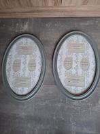 2 Ovale Fotolijsten met Meerdere Foto-openingen, Ophalen, Hout, Minder dan 50 cm, 50 tot 75 cm
