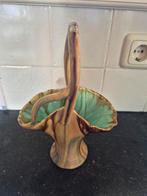 Vintage Keramiek Mandje met Boomtak Handvat, Ophalen of Verzenden