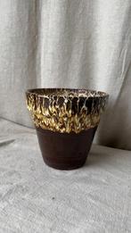 vintage bloempot, Gebruikt, Rond, Ophalen of Verzenden, Minder dan 25 cm