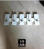 Kapstok massief wit hout Br 75cm H 25 cm 5 haken, Wandkapstok, Ophalen of Verzenden, Zo goed als nieuw, Minder dan 100 cm