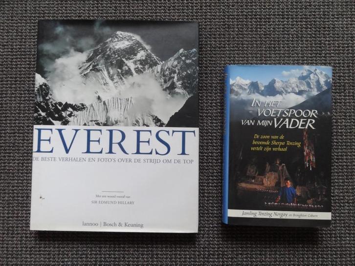 twee boeken over bergsport, Sherpa Tensing en Everest, Sport en Fitness, Bergsport en Wandelen, Gebruikt, Overige typen, Verzenden