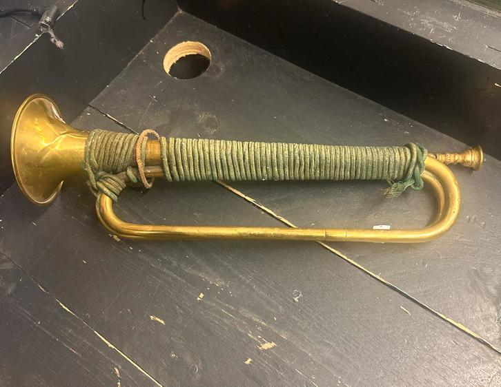 Oude Trompet, Muziek en Instrumenten, Blaasinstrumenten | Trompetten, Gebruikt, Bes-trompet, Ophalen