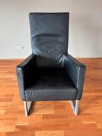 Te koop leren fauteuil, Huis en Inrichting, Fauteuils, Minder dan 75 cm, Leer, Ophalen of Verzenden, Zo goed als nieuw