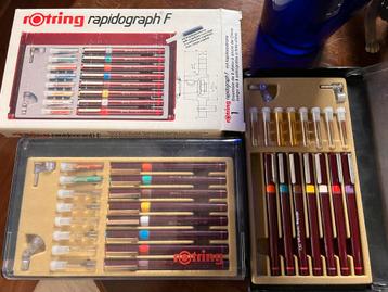 Rotring rapidograph F technische tekenpennenset beschikbaar voor biedingen