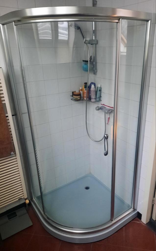 Hardglazen Cameco douchecabine 90x90cm, "1-Deurs", Huis en Inrichting, Badkamer | Complete badkamers, Gebruikt, Met douche, Ophalen