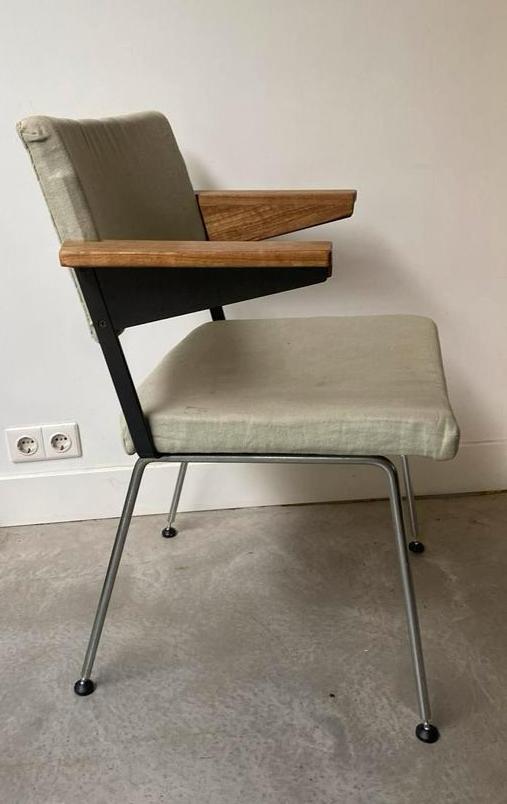 BUITENKANS! Gispen  Cordemeyer  6 stuks - model 1265, Huis en Inrichting, Stoelen, Gebruikt, Vijf, Zes of meer stoelen, Metaal