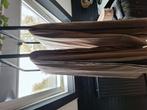 Gordijnen velvet beige/licht bruin 4x 140x300, Ophalen, 200 cm of meer, Zo goed als nieuw, 200 cm of meer