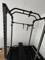 Power / Squat rack met Pull-Up Bar + Bench voor Home Gym, Ophalen, Benen, Krachtstation, Zo goed als nieuw