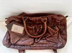 Bruine leren Cowboysbag met gave print, Overige merken, Bruin, Ophalen of Verzenden, Zo goed als nieuw