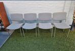 Industriële vintage eetkamerstoelen partij bijna gratis meta, Huis en Inrichting, Ophalen, Zo goed als nieuw, Metaal, Grijs