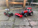 Fendt & Case Trekker met Veeg Machine Bruder, Kinderen en Baby's, Ophalen, Gebruikt