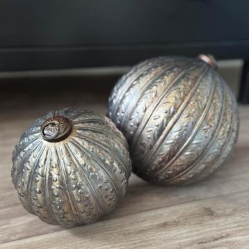 Set Grote Decoratieballen, Brons. Doorsnee 20/15 cm, NIEUW! beschikbaar voor biedingen