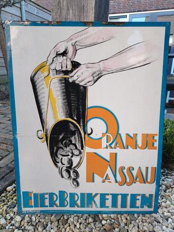 Reclamebord blik geen emaille nassau Briketten verblifa beschikbaar voor biedingen