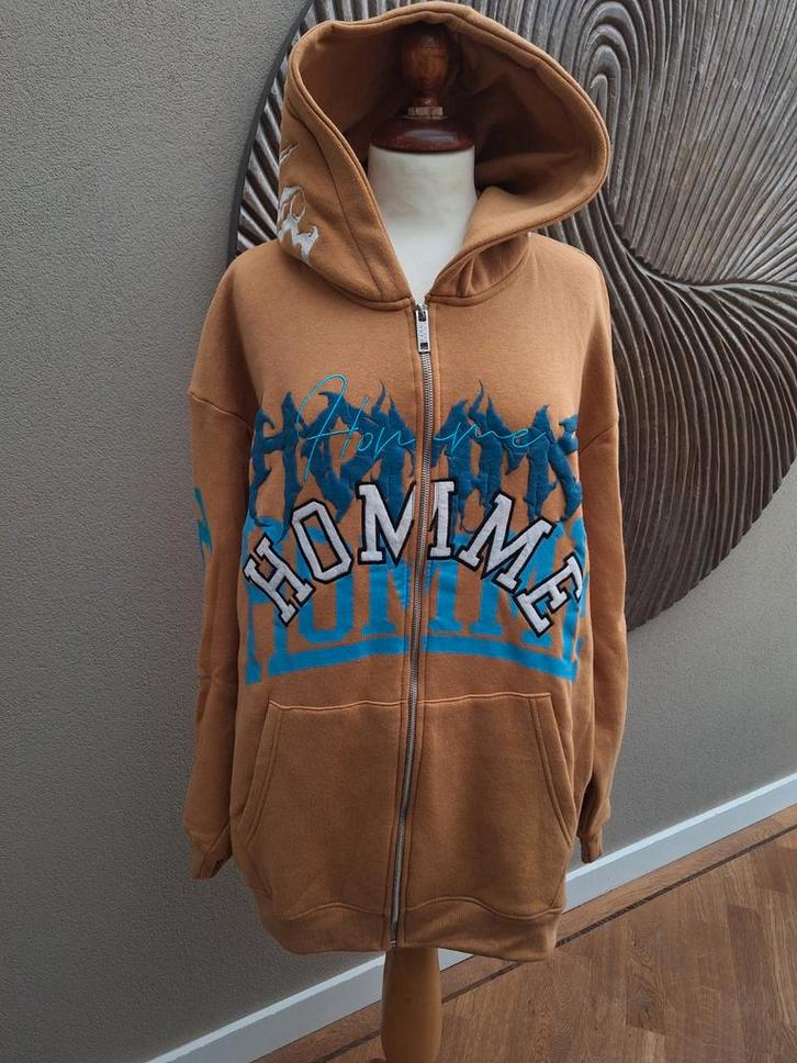 Zo goed als nieuw, oversized zipped hoodie BoohooMAN, M, Kleding | Heren, Truien en Vesten, Zo goed als nieuw, Overige kleuren