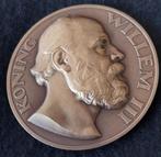 Bronzen penning Koning Willem III 1817-1890, Ophalen of Verzenden, Brons, Nederland