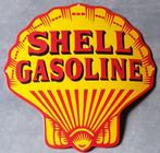 Shell Gasoline Emaillen reclame decoratie garage bord, Reclamebord, Ophalen of Verzenden, Zo goed als nieuw