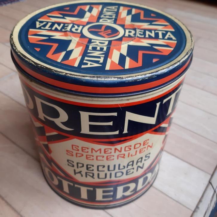 twee vintage voorraadblikken, Antiek en Kunst, Curiosa en Brocante, Ophalen