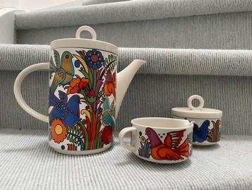 Theepot, suikerpot, melkkan Villeroy & Boch Acapulco Vintage beschikbaar voor biedingen