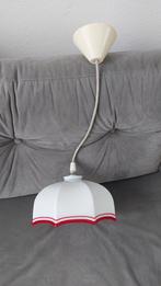 Vintage lamp wit en rood Murano glas, Minder dan 50 cm, Glas, Gebruikt, Ophalen of Verzenden