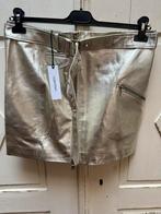 Imperfect €499 rok metallic 40 leder leather skirt biker, Kleding | Dames, Rokken, Ophalen of Verzenden, Zo goed als nieuw, Maat 38/40 (M)