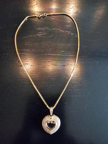 14kt Gouden Damesketting met Hartje beschikbaar voor biedingen