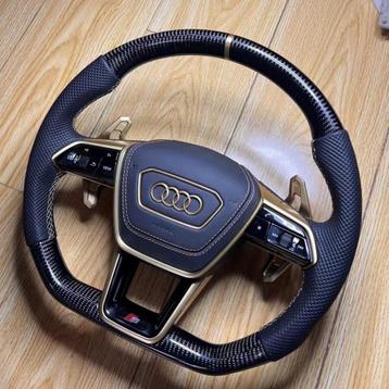 Audi UNIEK stuur upgrade goud leer S RS carbon beschikbaar voor biedingen