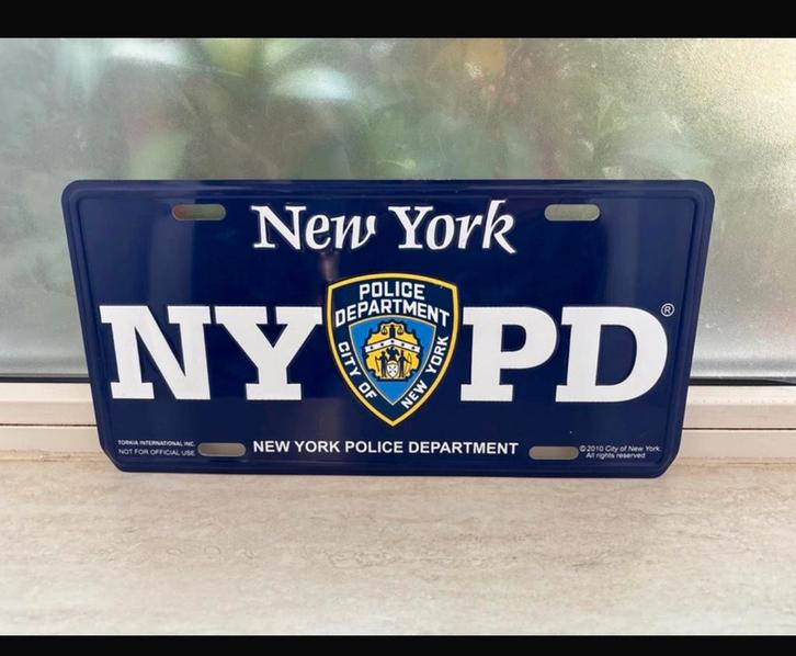 NYPD Kentekenplaat - New York Police politie Department, Hobby en Vrije tijd, Overige Hobby en Vrije tijd, Zo goed als nieuw, Ophalen of Verzenden