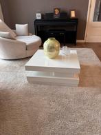 Salontafel - hoogglans wit - 75x75x30 cm, 50 tot 100 cm, Vierkant, Ophalen of Verzenden, Zo goed als nieuw