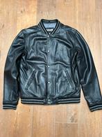 Schott NYC. Unisex Leren Varsity Collegejack Zwart XL, Schott, Zwart, Maat 56/58 (XL), Ophalen of Verzenden