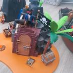 Pirateneiland en boot met poppetjes van Playmobile, Kinderen en Baby's, Speelgoed | Playmobil, Ophalen of Verzenden, Gebruikt