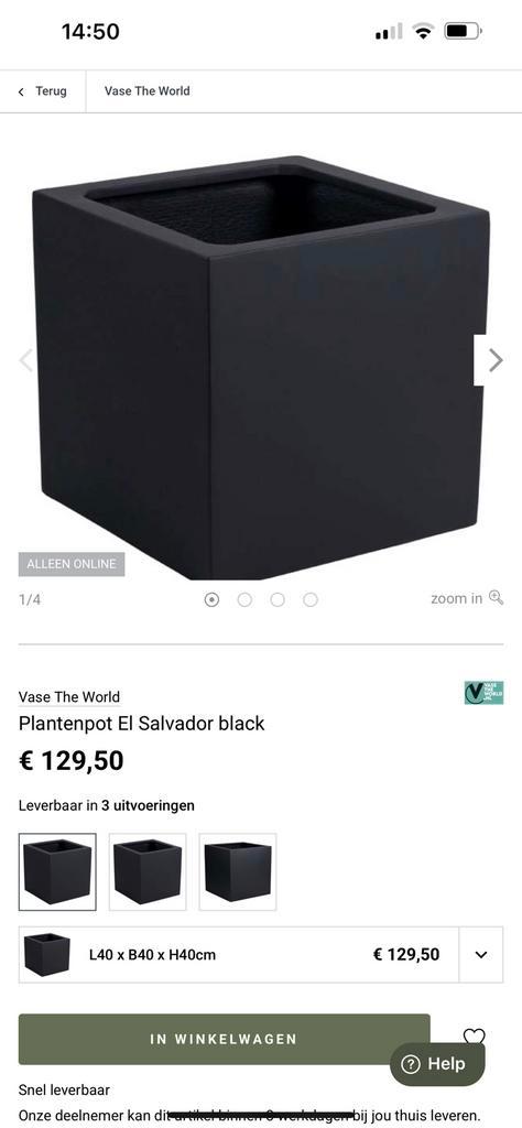 plantenbak groot vierkant nieuw, Tuin en Terras, Bloembakken en Plantenbakken, Nieuw, Kunststof, Minder dan 60 cm, Vierkant, Ophalen of Verzenden