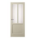 Klassiek wit binnendeur met glas in lood Brest Stomp, Niet ingevuld, 80 tot 100 cm, Binnendeur, Niet ingevuld