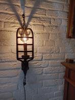 antieke wand/muurlamp vintage gietijzer, Antiek en Kunst, Ophalen