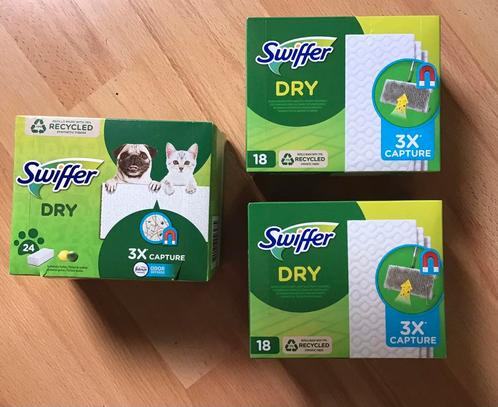 Swiffer dry doekjes 3 doosjes 24 en 18 stuks (2 maal), Huis en Inrichting, Schoonmaakartikelen, Schoonmaakmiddel, Ophalen of Verzenden